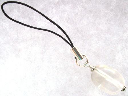 Clear Quartz phone charm or handbag charm